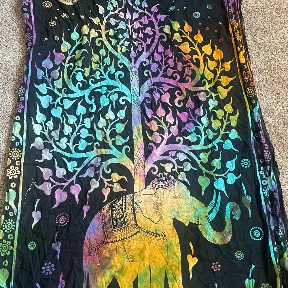 Colorful Elephant Tapestry